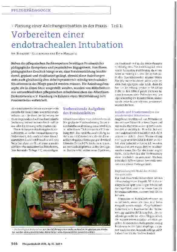 Vorschauseite 1: Vorbereiten einer endotrachealen Intubation