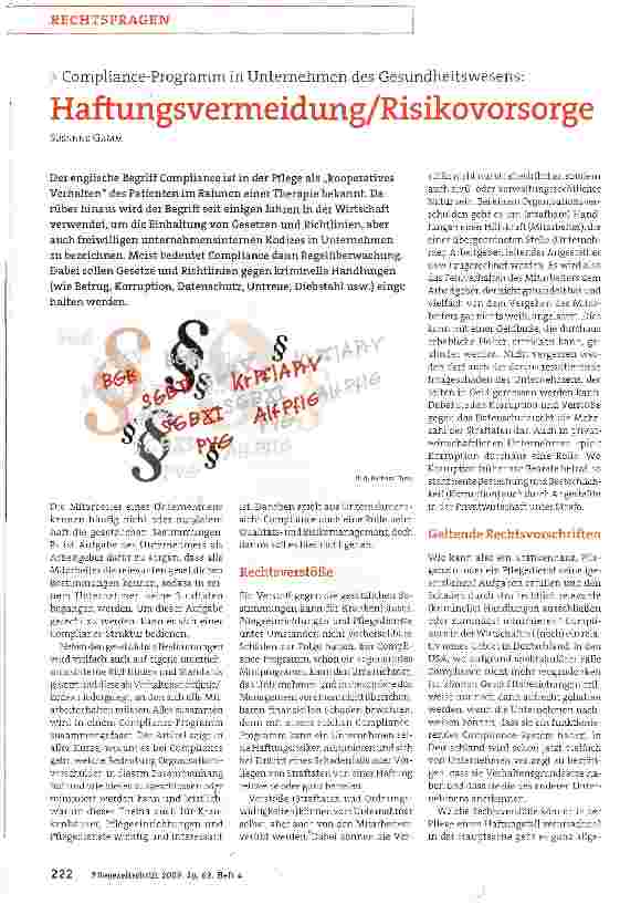 Vorschauseite 1: Haftungsvermeidung/Risikovorsorge