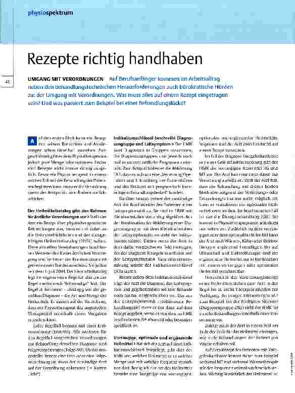 Vorschauseite 1: Rezepte richtig handhaben