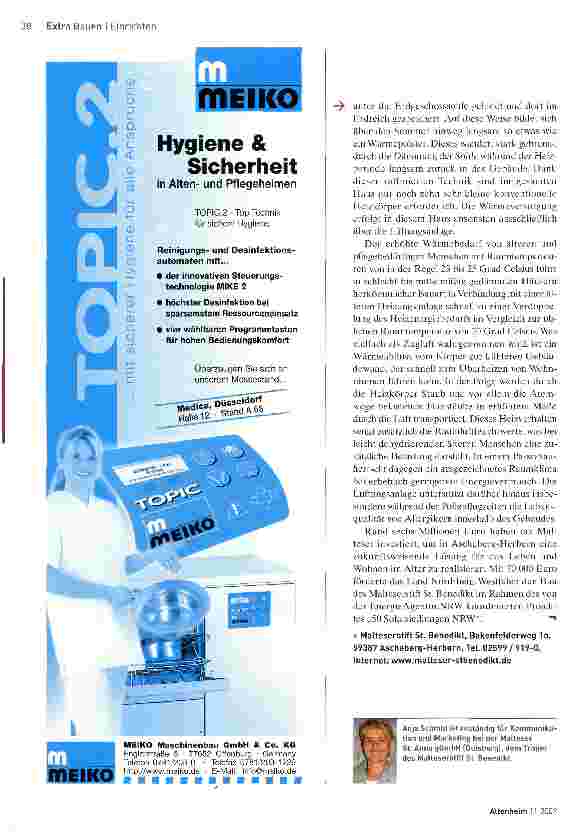 Vorschauseite 3: Prima Klima für Bewohner und Mitarbeiter