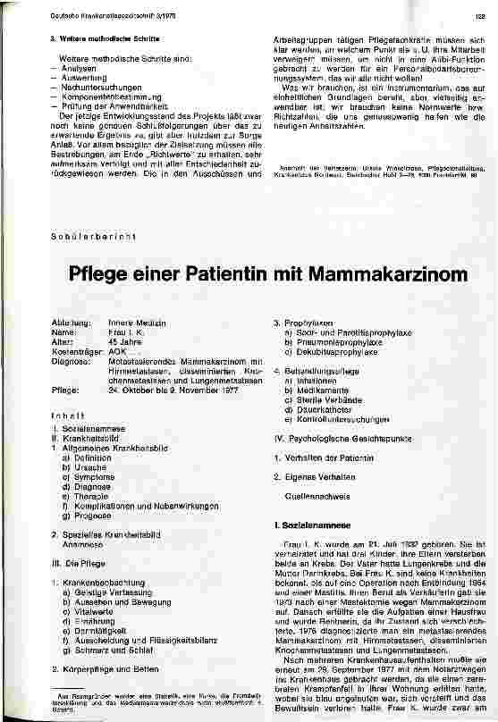 Vorschauseite 3: Bericht über einen Forschungsauftrag des Bundesministers für Arbeit u. Sozialordnung für ein Personalbedarfsberechnungsverfahren