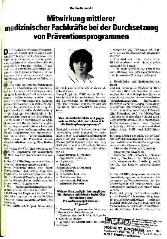 Vorschauseite 1: Mitwirkung mittlerer medizinischer Fachkräfte bei der Durchsetzung von Präventionsprogrammen