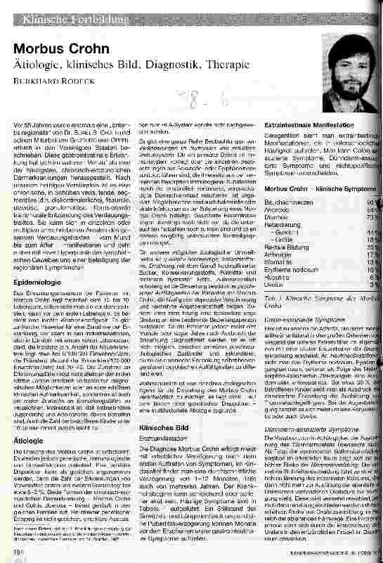 Vorschauseite 1: Morbus Crohn Ätiologie, klinisches Bild, Diagnostik, Therapie