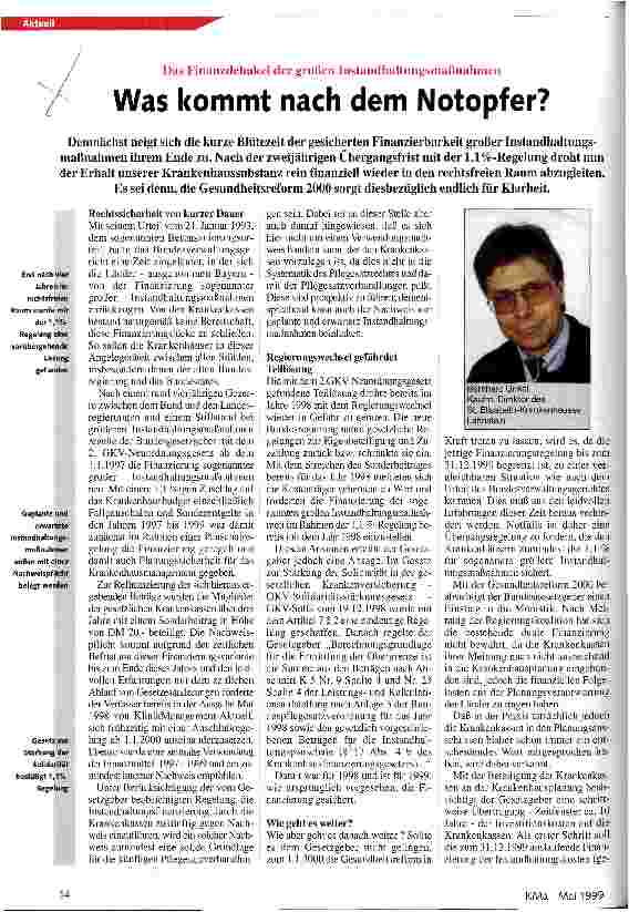 Vorschauseite 1: Was kommt nach dem Notopfer?
