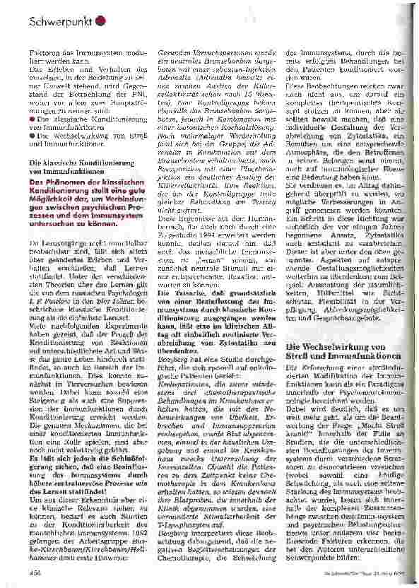 Vorschauseite 2: Psychoneuroimmunologie Neue Erkenntnisse für den pflegerischen Umgang mit onkologischen Patienten