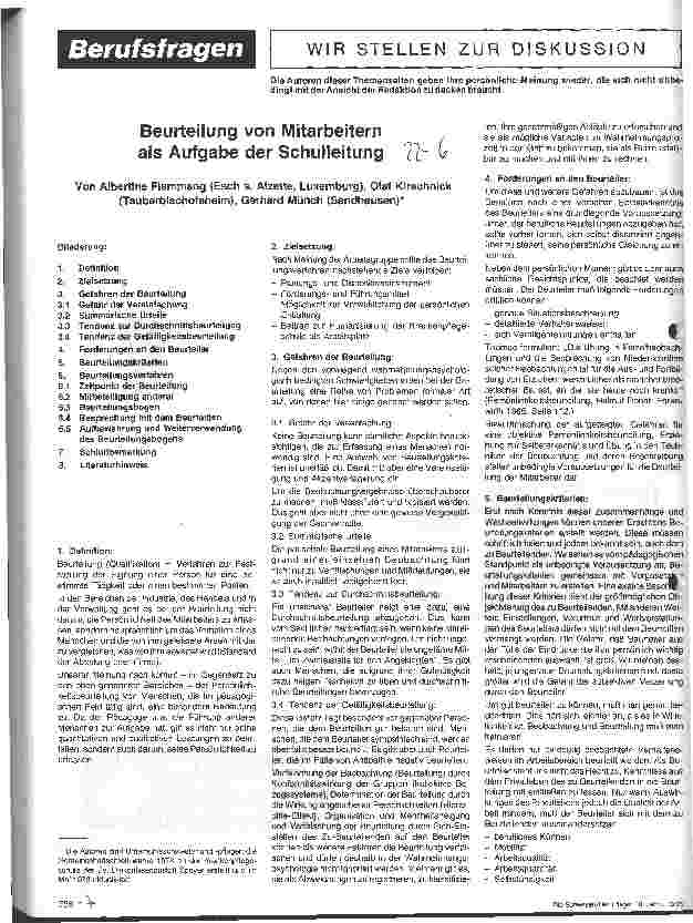 Vorschauseite 1: Beurteilen von Mitarbeitern als Aufgabe der Schulleitung
