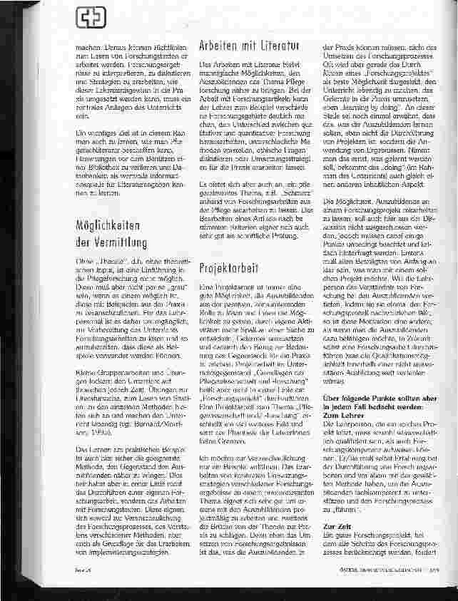 Vorschauseite 3: Grundlagen der Pflegewissenschaft und -forschung im Unterricht in der Ausbildung für die allg. Gesundheitsund Krankenpflege