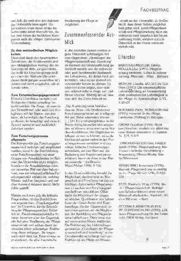 Vorschauseite 4: Grundlagen der Pflegewissenschaft und -forschung im Unterricht in der Ausbildung für die allg. Gesundheitsund Krankenpflege