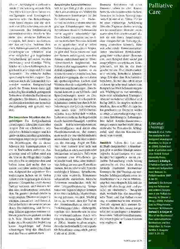 Vorschauseite 4: Palliativbetreuung bei neurologischer Erkrankung