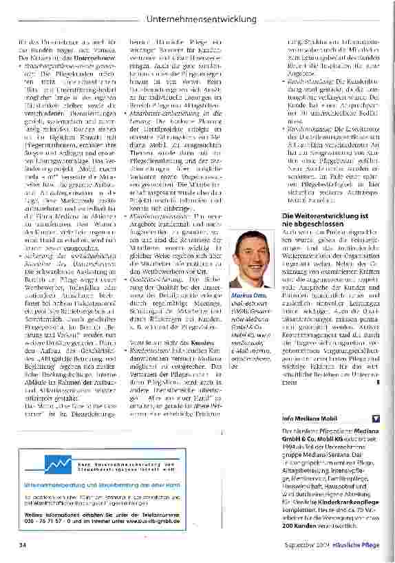 Vorschauseite 5: Vom Pflegedienst zum Vollversorger