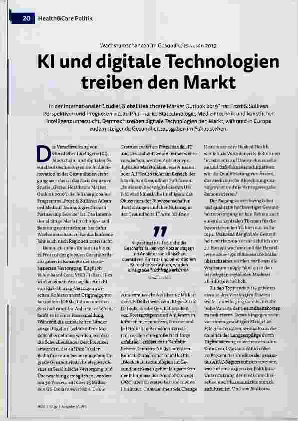 Vorschauseite 1: Kl und digitale Technologien treiben den Markt