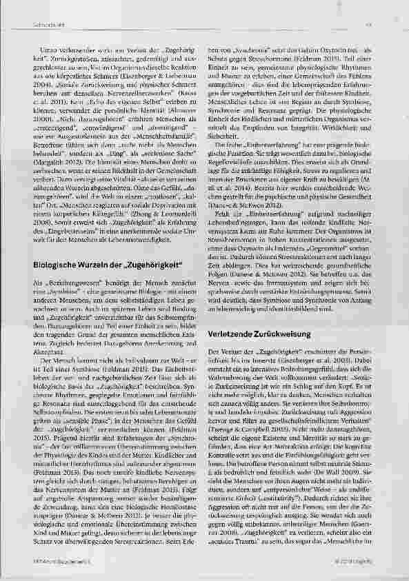 Vorschauseite 2: Dazugehören ist lebenswichtig