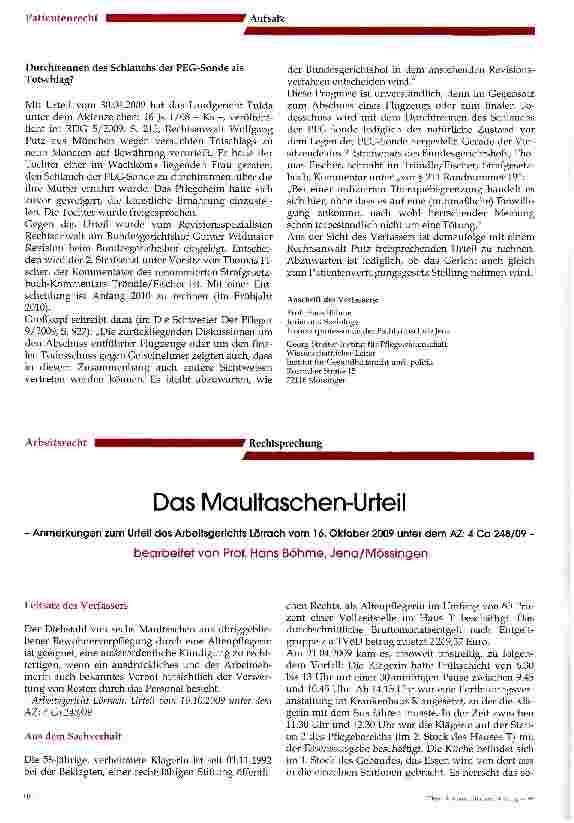 Vorschauseite 1: Das Maultaschen-Urteil