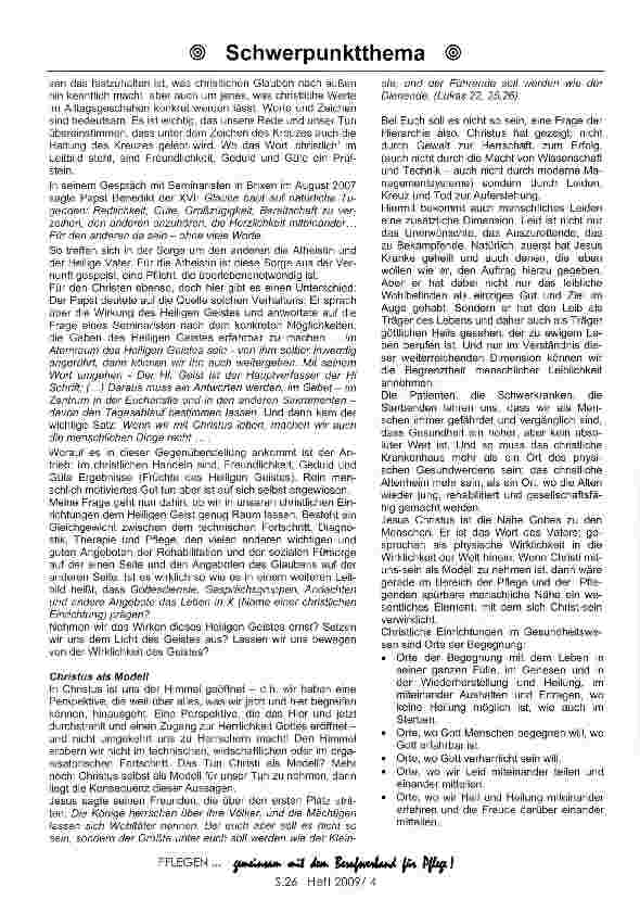Vorschauseite 4: Glauben leben in christlichen Einrichtungen des Gesundheitswesens