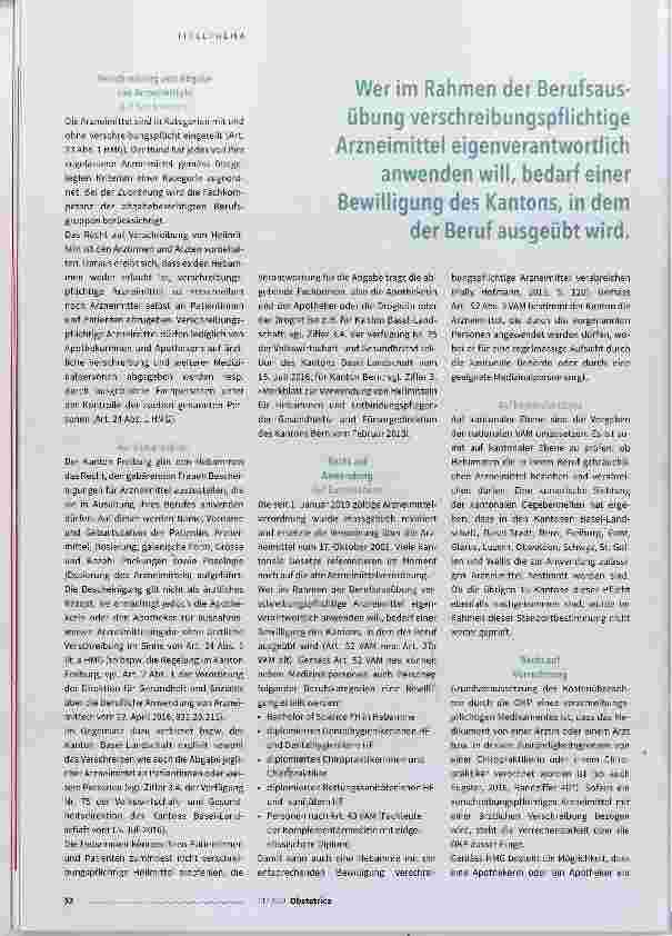 Vorschauseite 3: Hebammen und die Vergütung von verschreibungspflichtigen Arzneimitteln