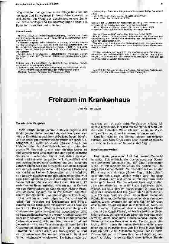 Vorschauseite 5: Ganzheitliche Pflege im Krankenhaus, Möglichkeiten und Grenzen