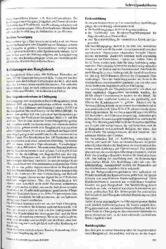 Vorschauseite 2: Verhütung von Blindheit in der Dritten Welt