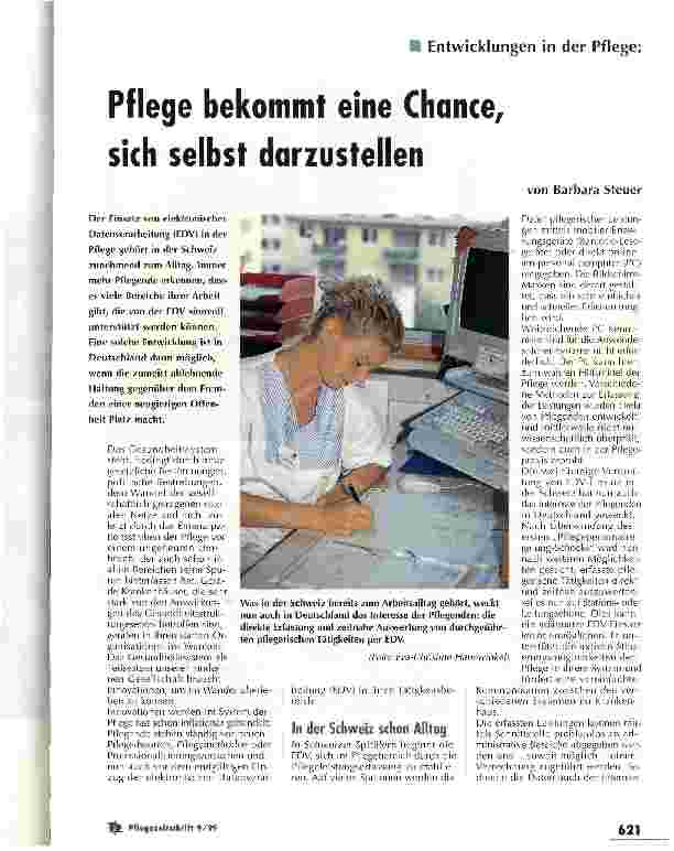 Vorschauseite 1: Pflege bekommt eine Chance, sich selbst darzustellen