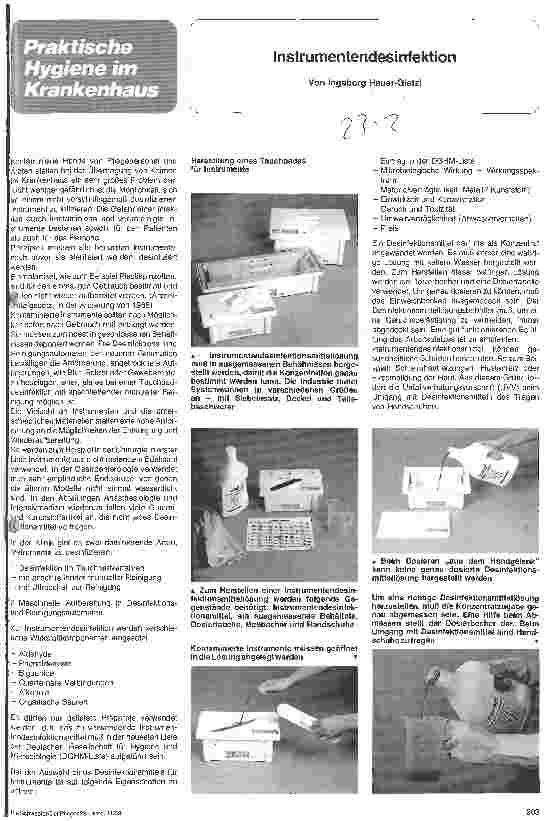 Vorschauseite 1: Instrumentendesinfektion