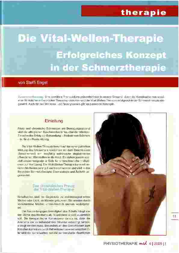 Vorschauseite 1: Die Vital-Wellen-Therapie Erfolgreiches Konzept in der Schmerztherapie