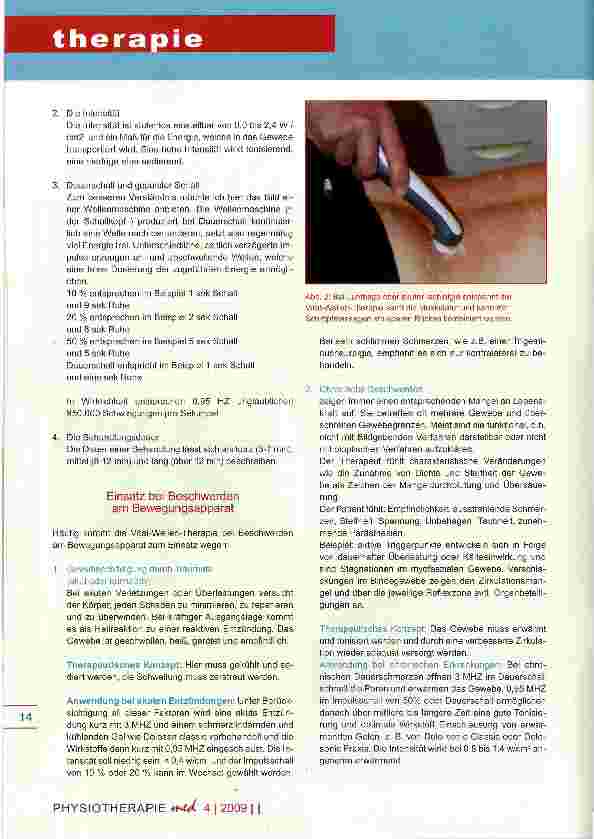 Vorschauseite 4: Die Vital-Wellen-Therapie Erfolgreiches Konzept in der Schmerztherapie