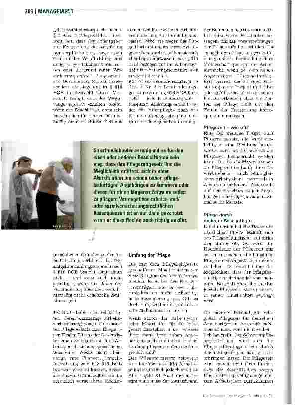 Vorschauseite 4: Das Pflegezeitgesetz und seine Tücken