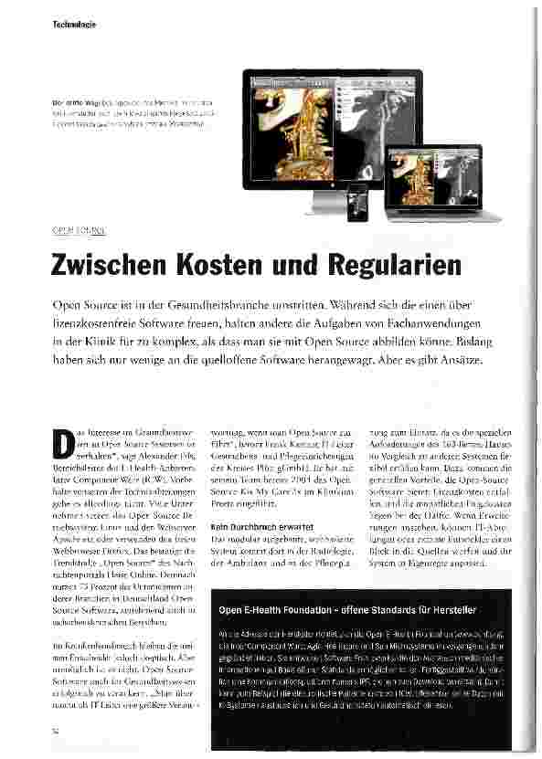 Vorschauseite 1: Zwischen Kosten und Regularien