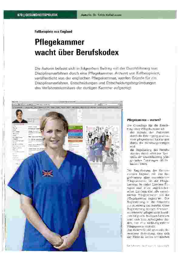 Vorschauseite 1: Pflegekammer wacht über Berufskodex