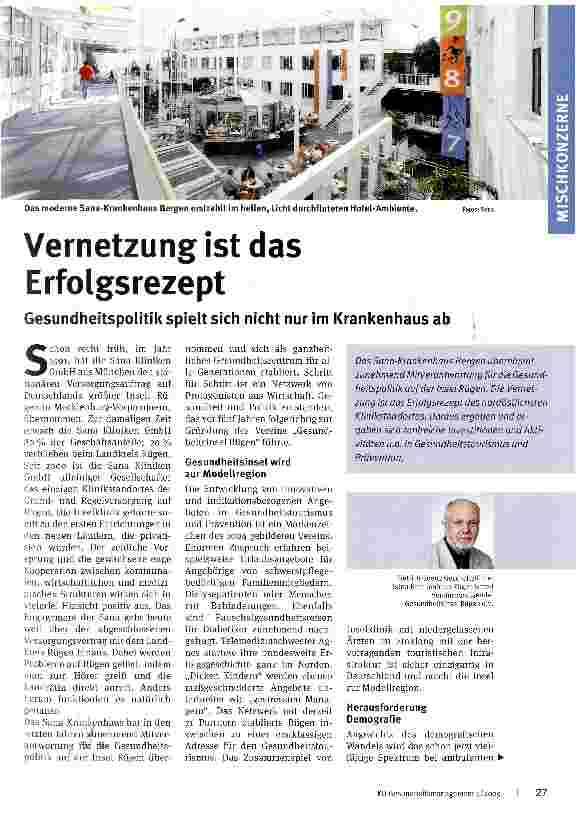 Vorschauseite 1: Vernetzung ist das Erfolgsrezept