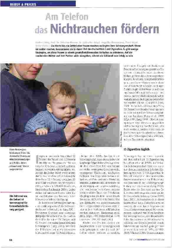 Vorschauseite 1: Am Telefon das Nichtrauchen fördern
