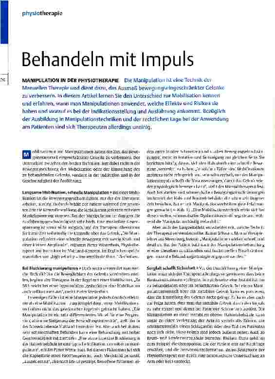 Vorschauseite 1: Behandeln mit Impuls