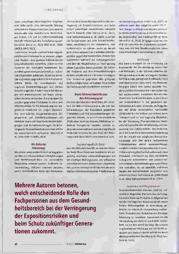 Vorschauseite 3: Endokrine Disruptoren und Schwangerschaft: die Rolle der Hebammen