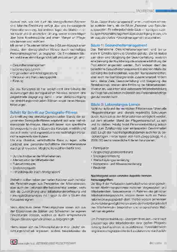 Vorschauseite 2: Nachhaltiges Personalmanagement in der Pflege oder: Pflanzen, wachsen, ernten