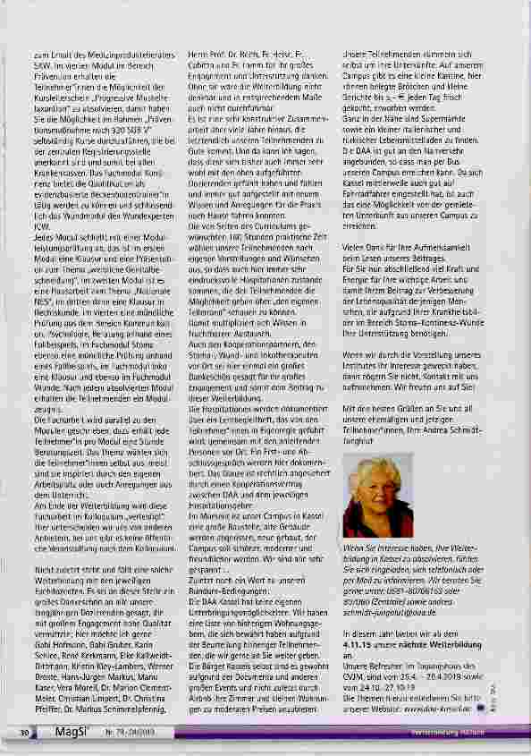 Vorschauseite 3: Reiterbildung Pflegeexperte Stoma, Kontinenz und Wunde an der Deutschen Angestellten Akademie in Kassel