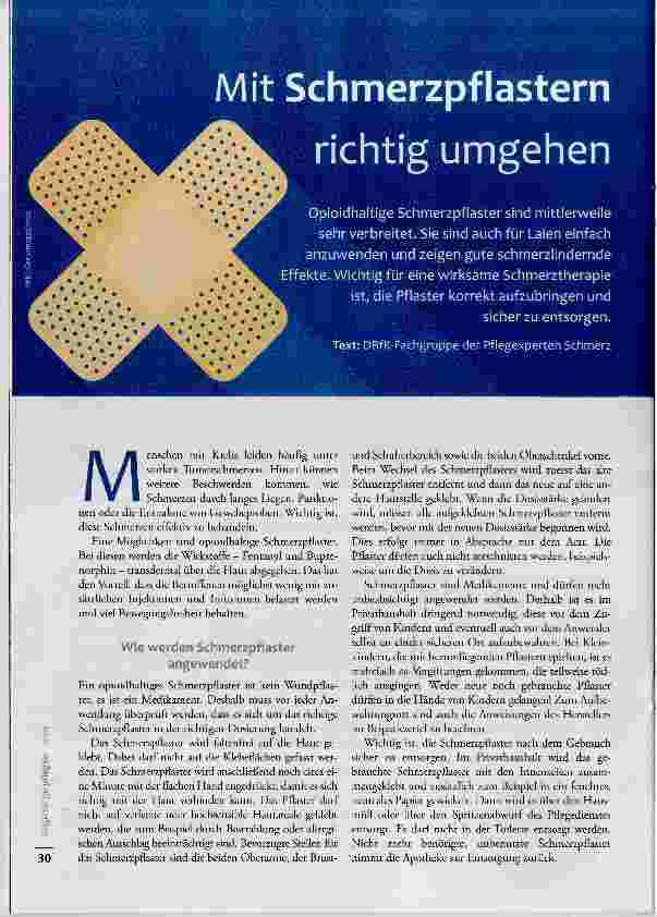 Vorschauseite 1: Mit Schmerzpflastern richtig umgehen