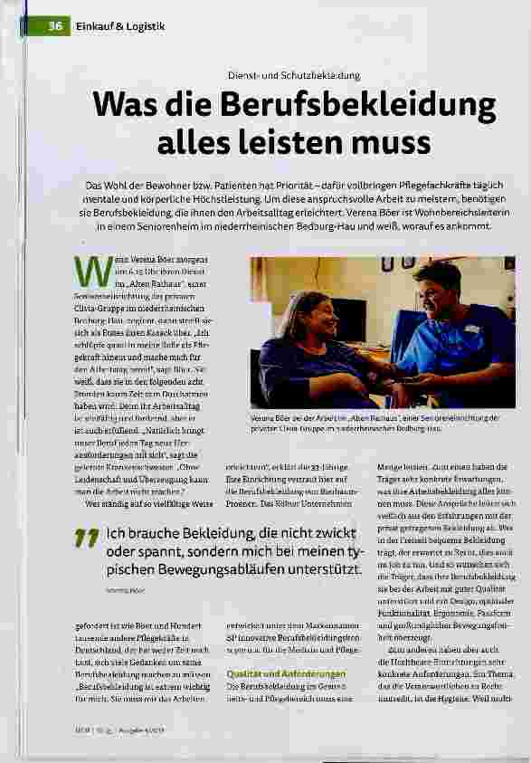 Vorschauseite 1: Was die Berufsbekleidung alles leisten muss
