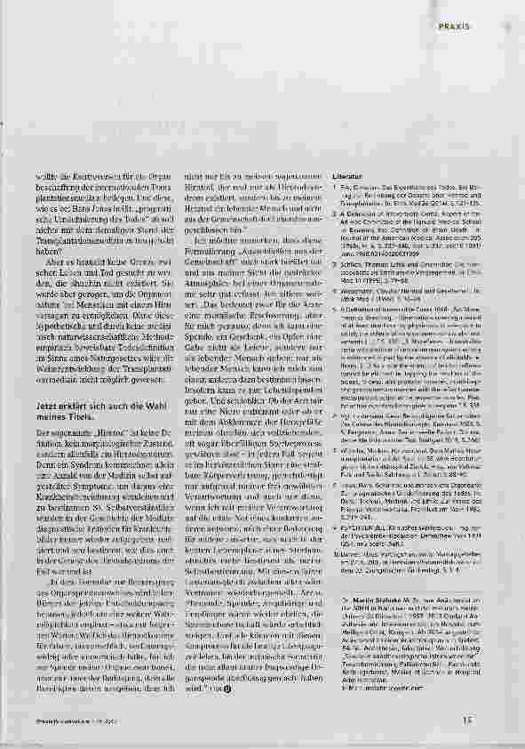 Vorschauseite 4: Zum Unterschied zwischen dem Hirntodsyndrom und einer Definition des Todes