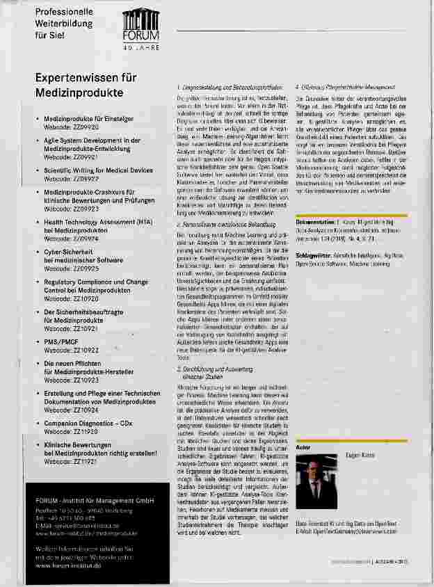 Vorschauseite 2: Kl-gestützte Big-Data-Analyse im Krankenhausbetrieb