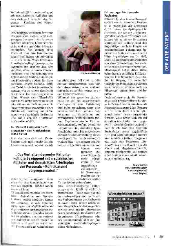 Vorschauseite 2: Wo bin ich? Verwirrt im Krankenhaus