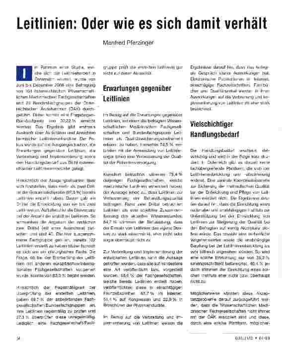 Vorschauseite 1: Leitlinien: Oder wie es sich damit verhält