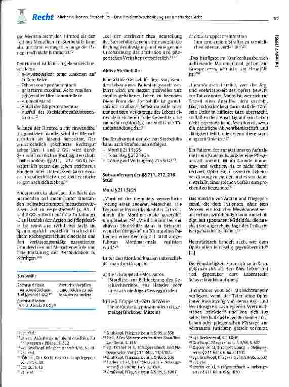 Vorschauseite 2: Sterbehilfe - Eine Problembeschreibung aus juristischer Sicht