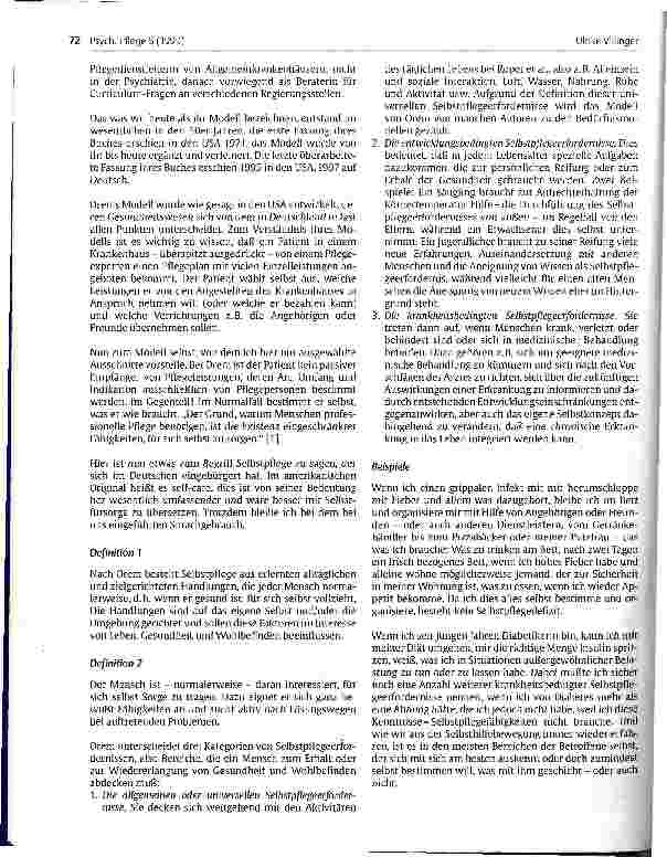 Vorschauseite 3: Das Pflegemodell von Dorothea Orem - brauchbar für die psychiatrische Pflege?