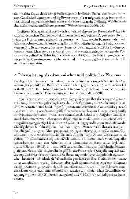 Vorschauseite 3: Privatisierung von Krankenhäusern