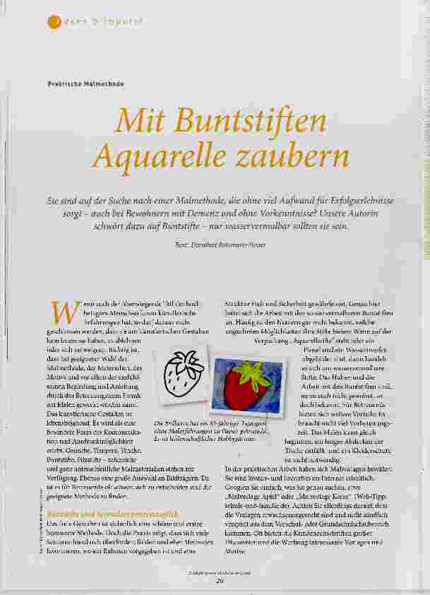 Vorschauseite 1: Mit Buntstiften Aquarelle zaubern