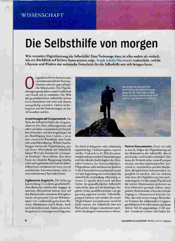 Vorschauseite 1: Die Selbsthilfe von morgen