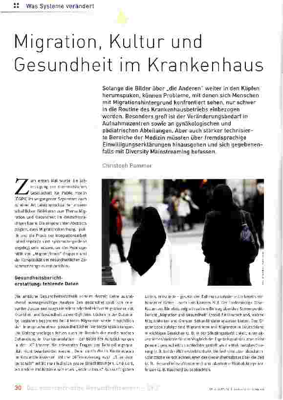Vorschauseite 1: Migration, Kultur und Gesundheit im Krankenhaus