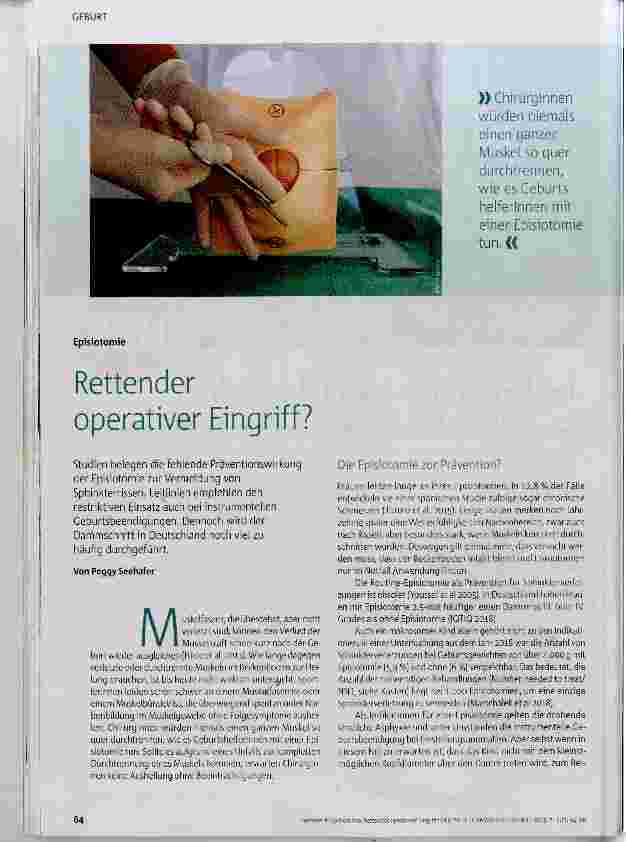 Vorschauseite 1: Rettender operativer Eingriff?