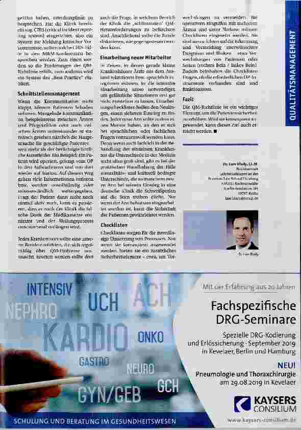 Vorschauseite 2: Die sektorenübergreifende QM-Richtlinie