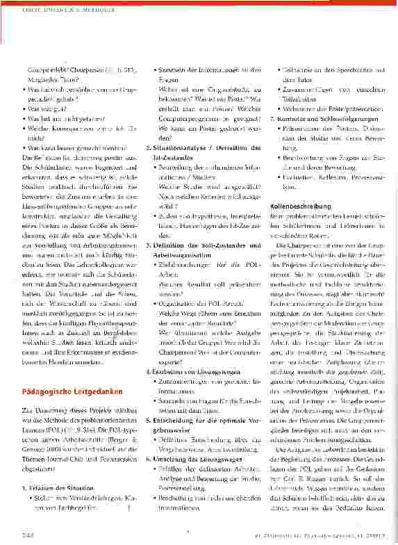 Vorschauseite 3: Projektarbeit an der Berufsfachschule