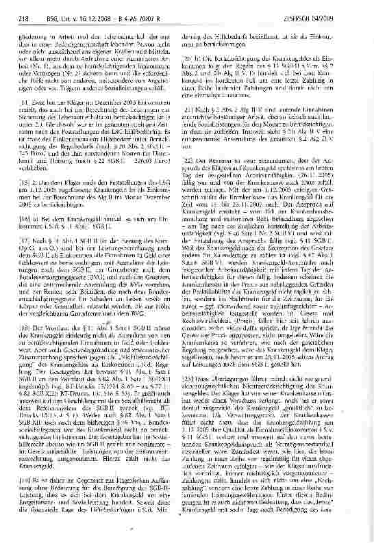 Vorschauseite 3: Einkommen; Entgeltersatzleistung; Krankengeld; Minderung des Hilfebedarfs; Sozialleistung